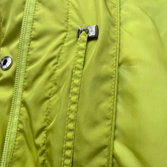 Alfani beautiful lime lightweight, lined jacket, waist drawlive, zipper,hood S/P - Picture 13 of 13